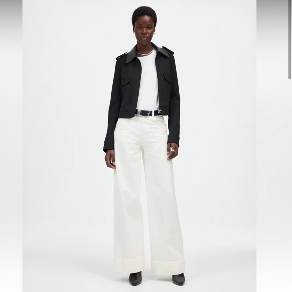 Madewell Superwide-Leg Jean in True White US 25 NWT  NS899